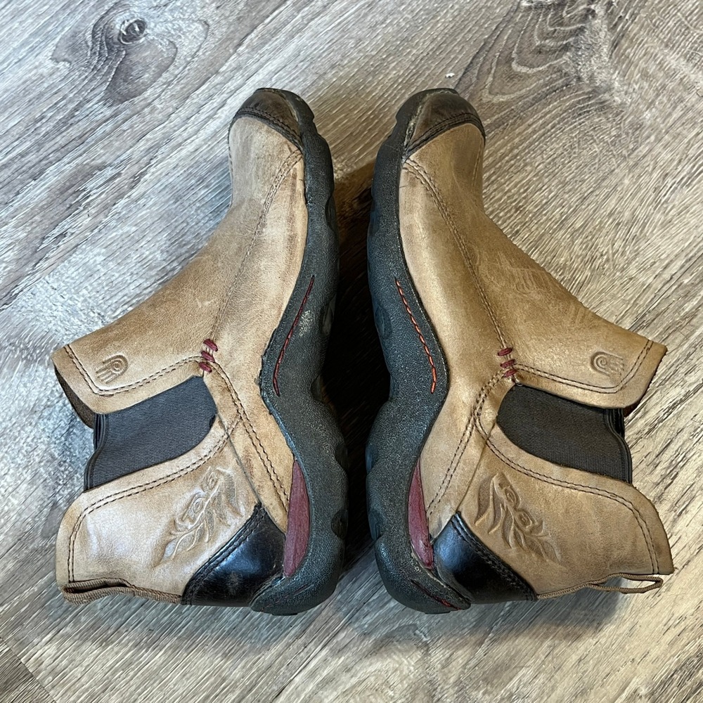 Teva 6027 Womens Tan Waterproof Leather Ankle Boots Slip On Ortholite Size 5‎